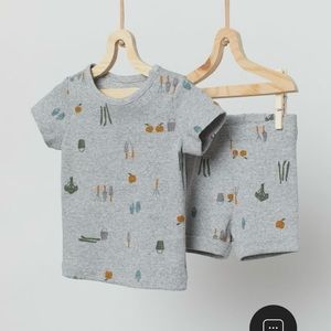 H&M Ribbed Garden Short Set